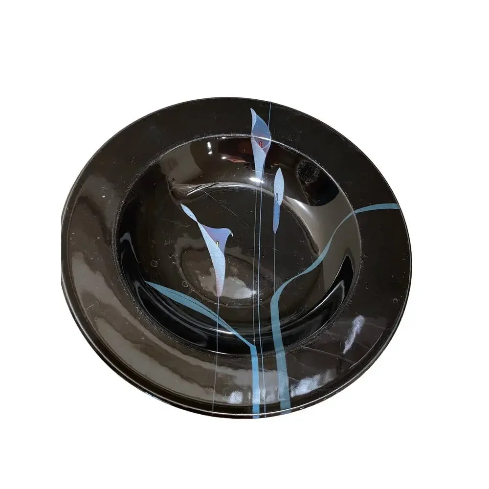 Mikasa Opus Black, Galleria, rimmed soup cereal bowls, 1985-2002 Set of 3 - Picture 4 of 10